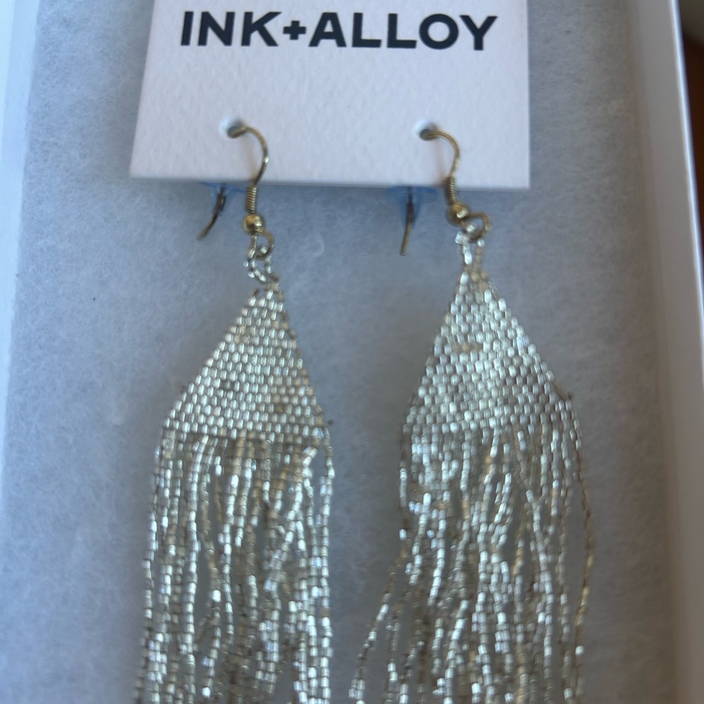 INK+ALLOY Silver Fringe Earrings